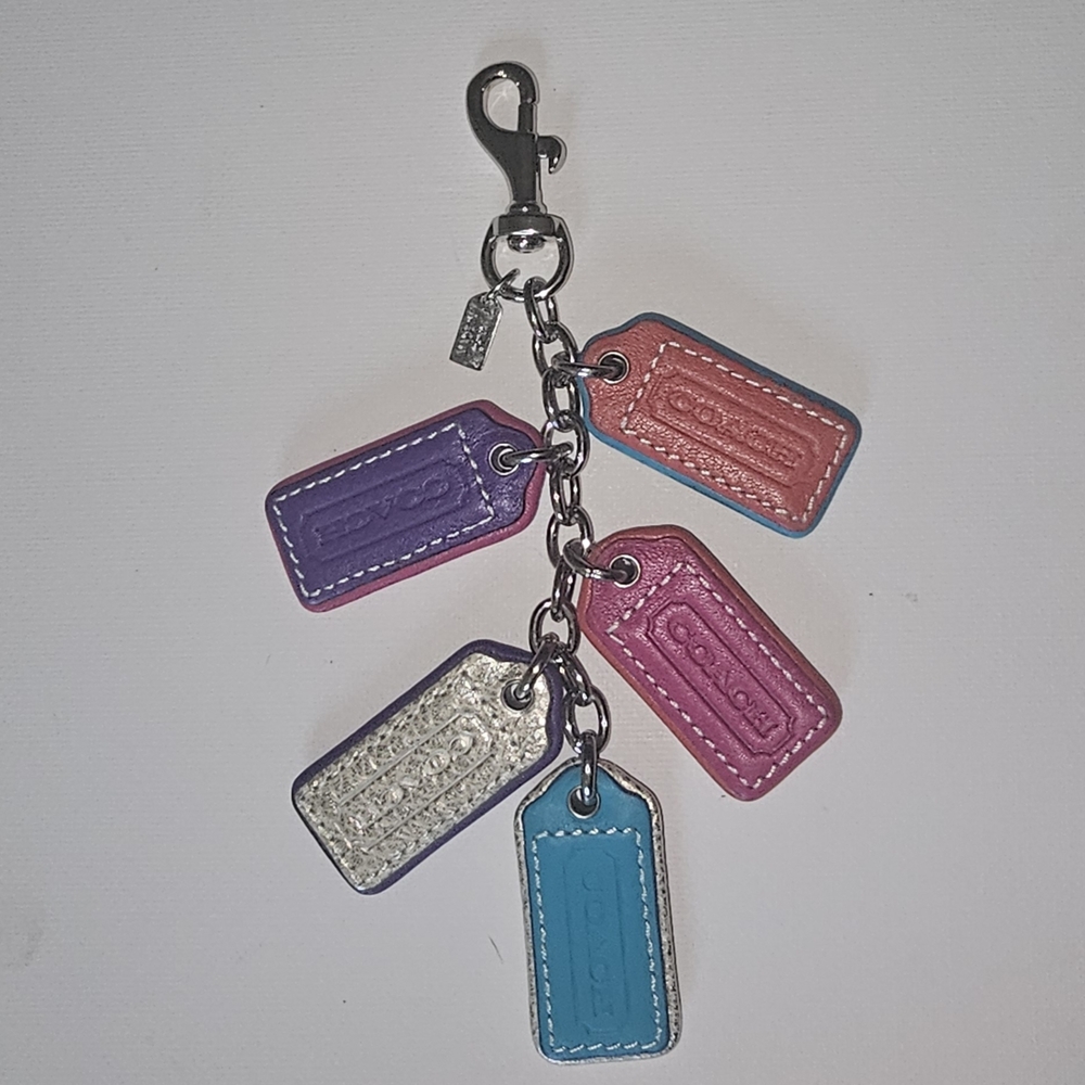 Coach Multicolor Keychain with Tags